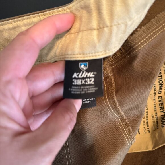 Kuhl Brown Rydr Work Pants, Vintage Patina, Canvas Work Pants, Size 38x32 - Picture 7 of 9